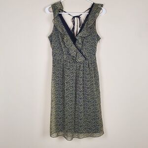 Johnny Martin Yellow Rose Print Dress Size 7